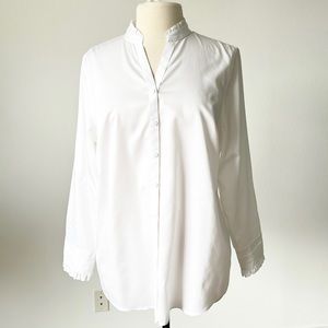 Chicos No Iron White Button Down Shirt